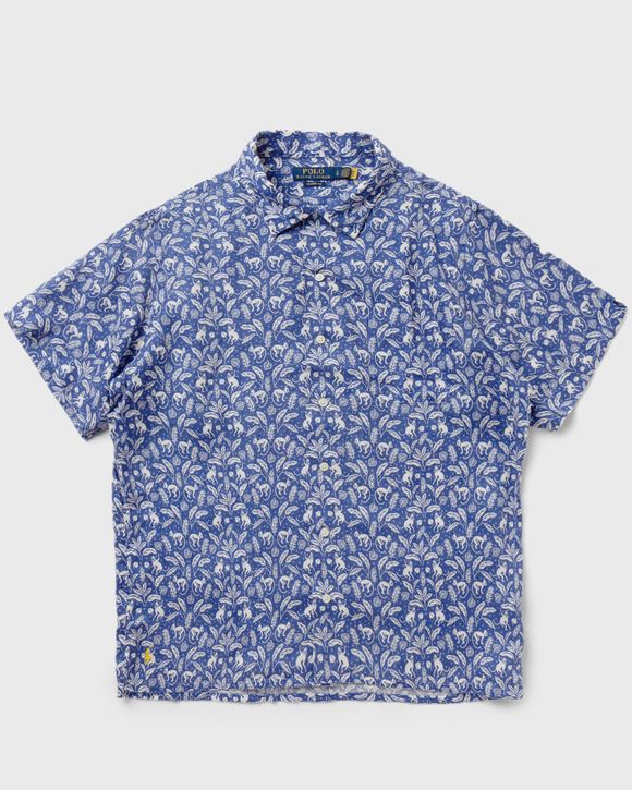 Classic Fit Tropical Linen Camp Shirt