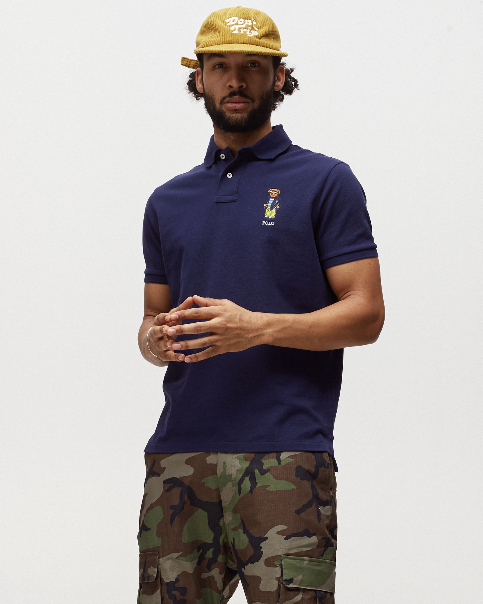 Custom Slim Fit Polo Bear Mesh Polo