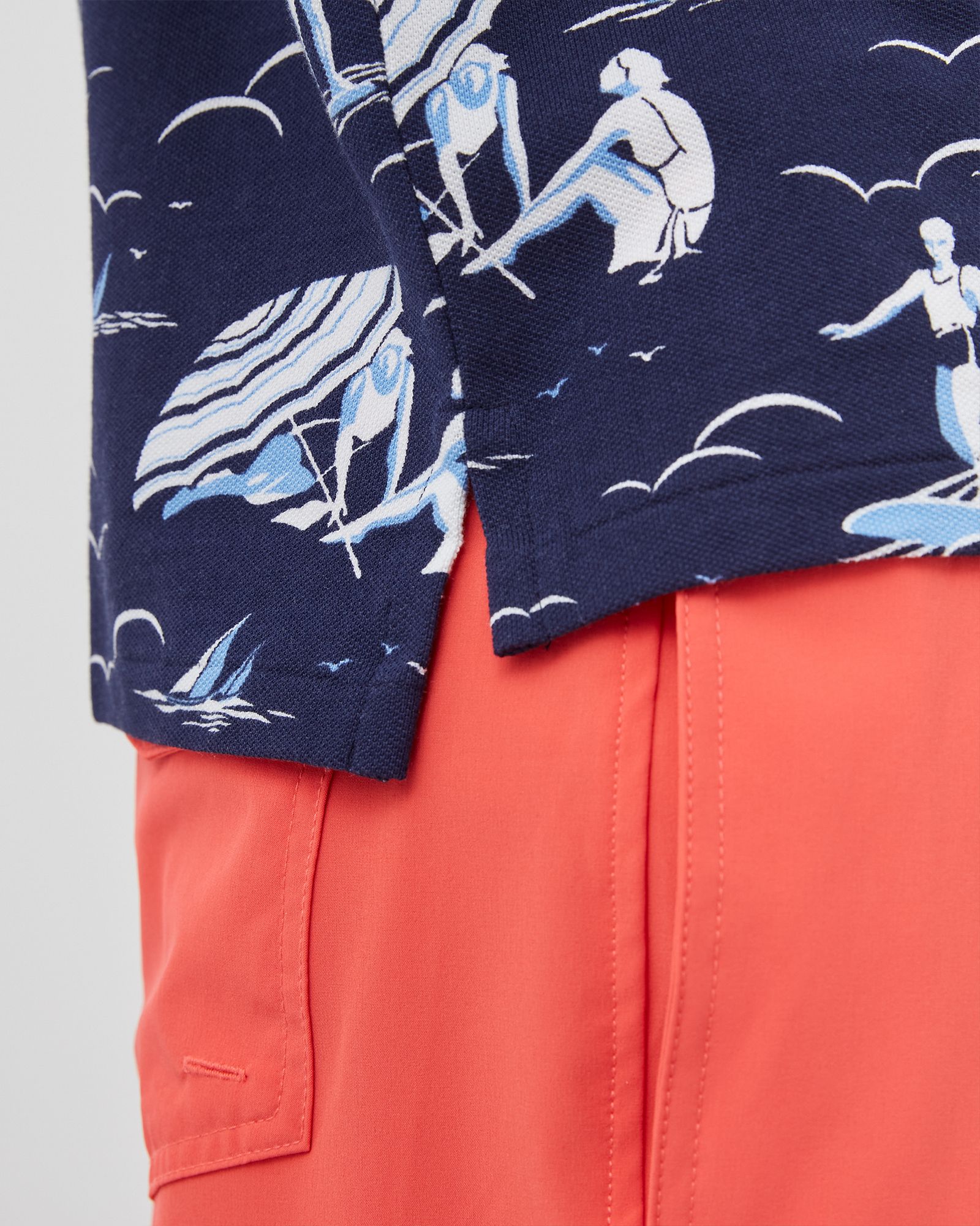 Custom Slim Fit Swimmer Mesh Polo Shirt