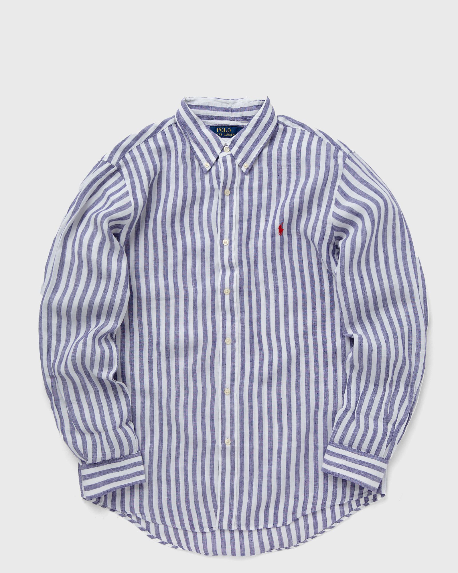 Polo Ralph Lauren - long sleeve-sport shirt men longsleeves blue|white in größe:xxl