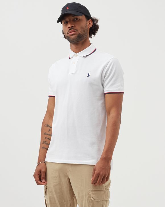 ★★POLO RALPH LAUREN★★ Custom Slim Fit Mesh Polo Shirt Bl Ralph Lauren Custom Slim Fit Mesh Polo Shirt in Bedford Heat