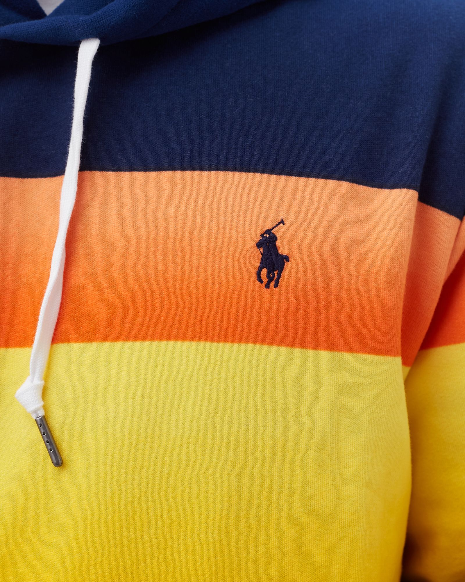STRIPED FLEECE HOODIE