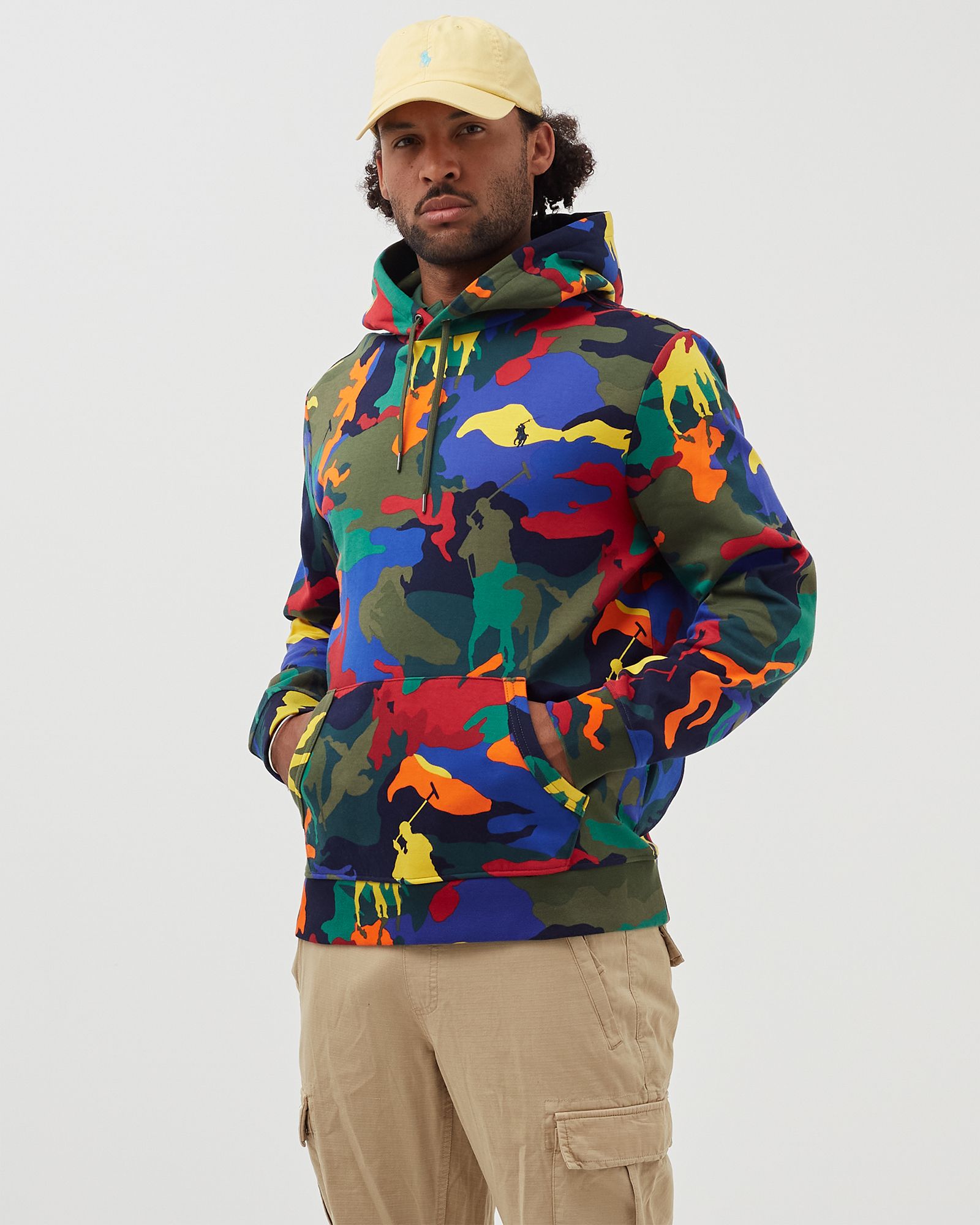POLO PONY CAMO DOUBLE-KNIT HOODIE