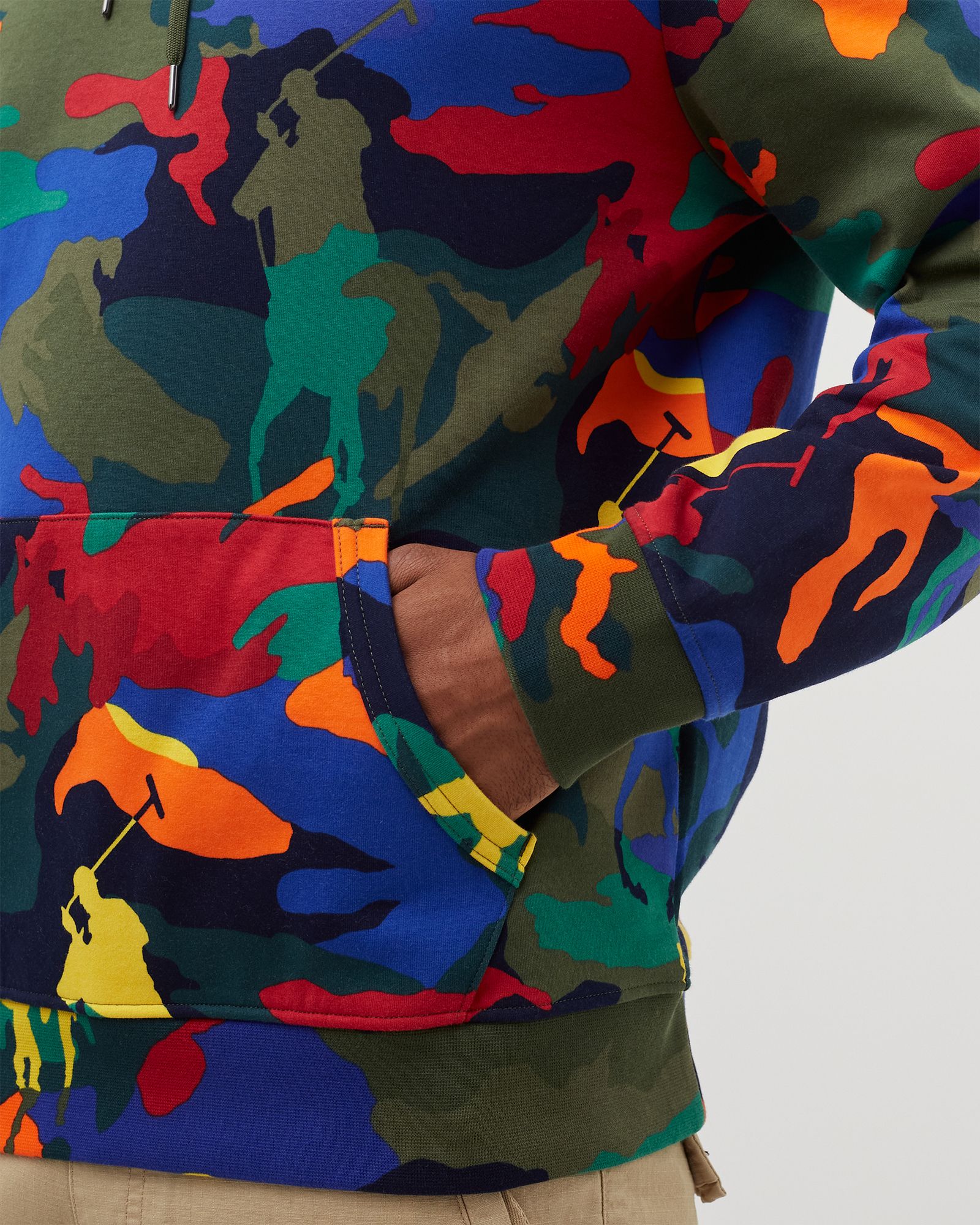 POLO PONY CAMO DOUBLE-KNIT HOODIE
