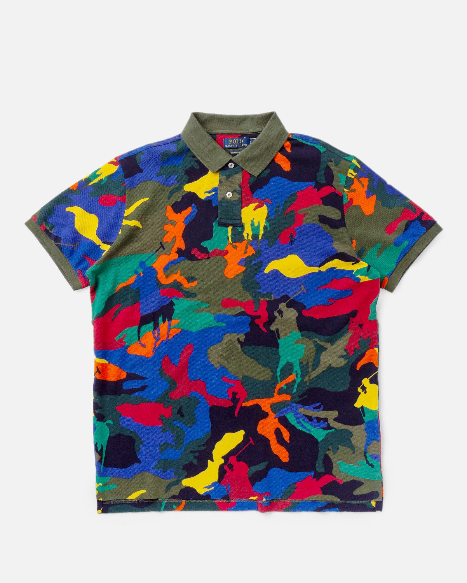 Custom Slim Polo Pony Camo Polo Shirt