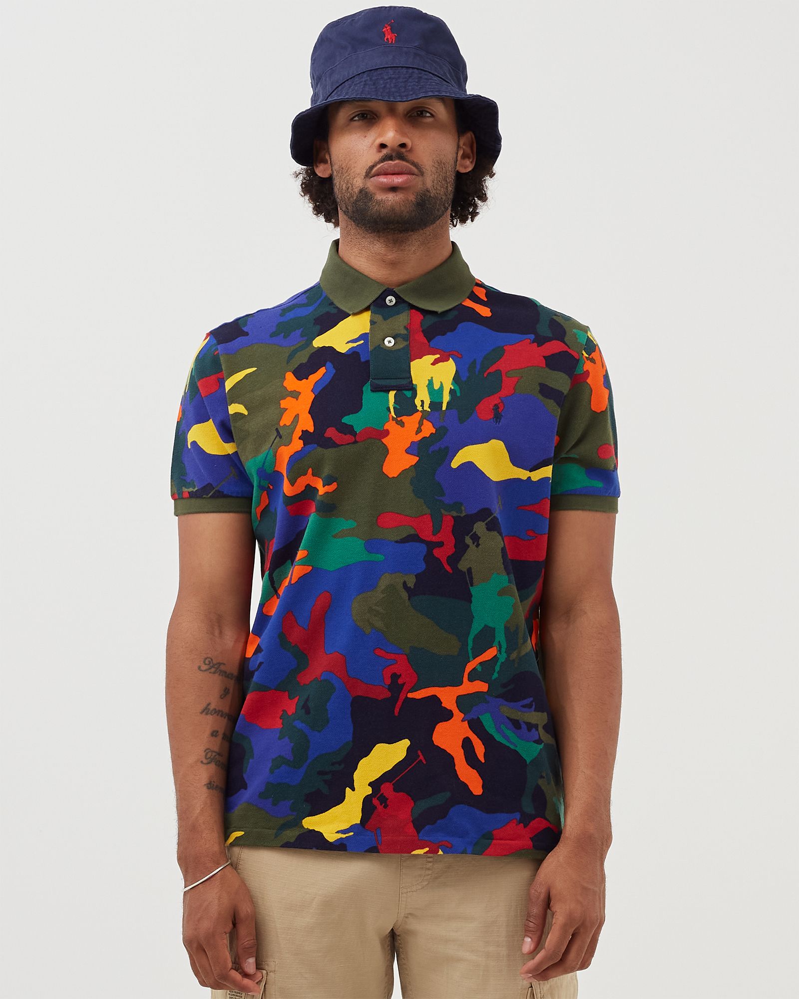 Custom Slim Polo Pony Camo Polo Shirt
