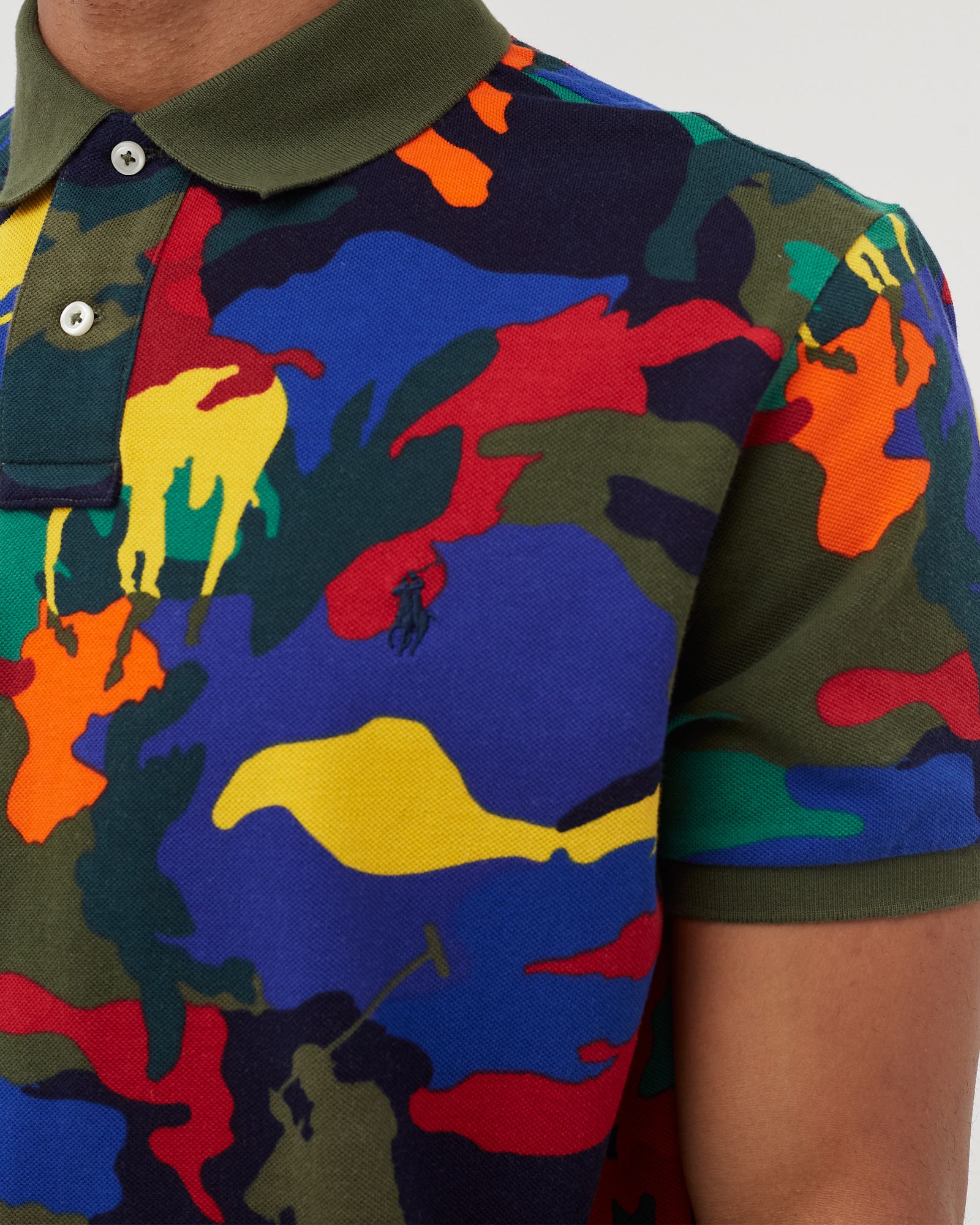 Custom Slim Polo Pony Camo Polo Shirt