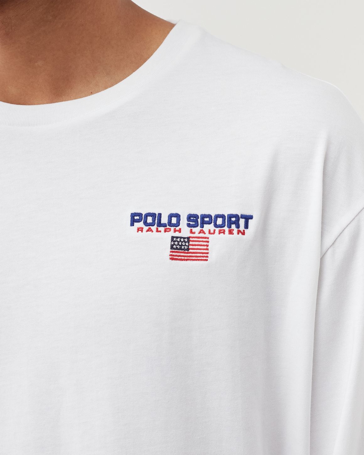 Tシャツ・カットソー Ralph Lauren SPORT SHIRT LONG SLEEVE (710 932545 002 WHITE) Buy Polo Ralph Lauren Off White Logo Long Sleeve Cotton T