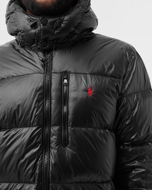 Water repellent down jacket in black