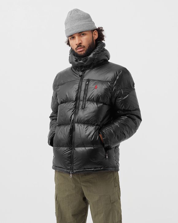 Water repellent down jacket in black