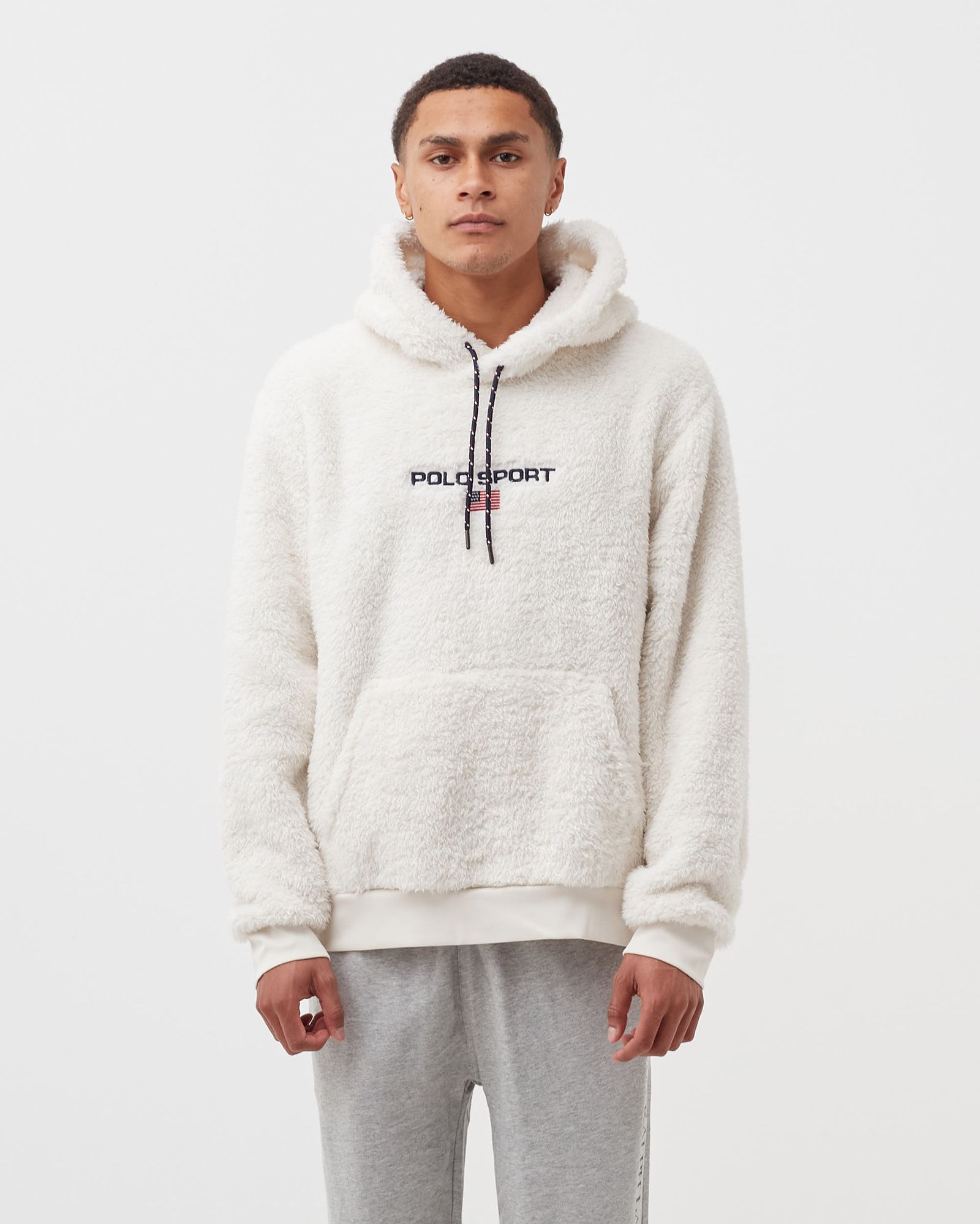 BORG FLEECE POPOVER HOODIE