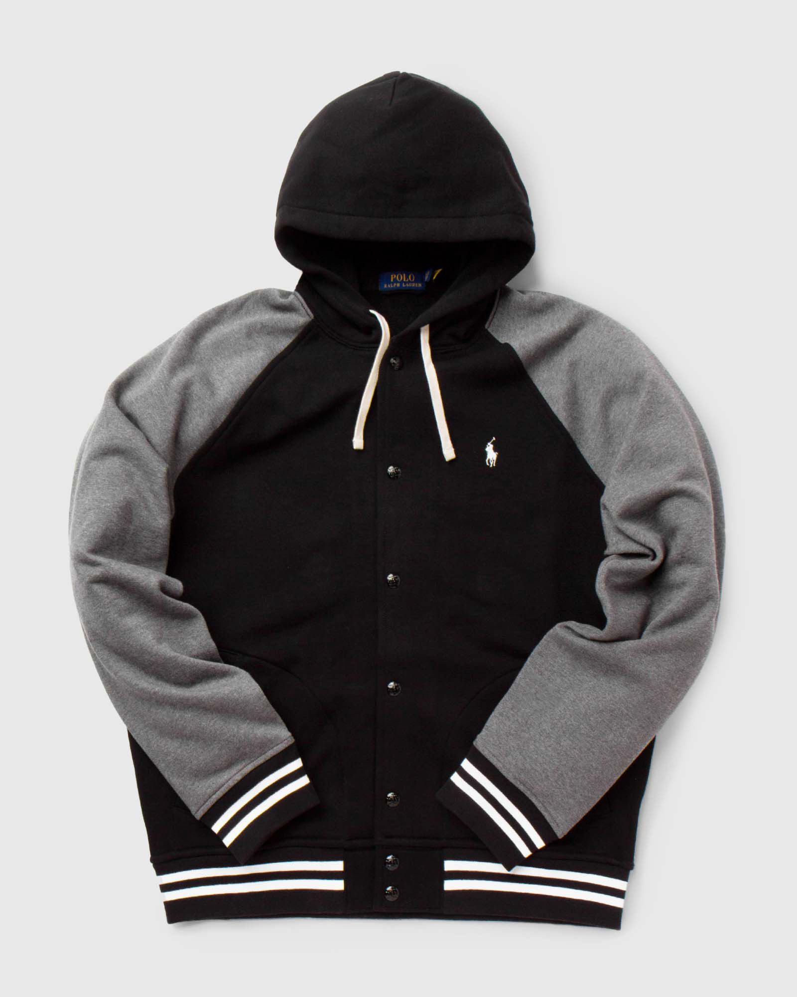 FLEECE HOODED BASEBALL JACKET