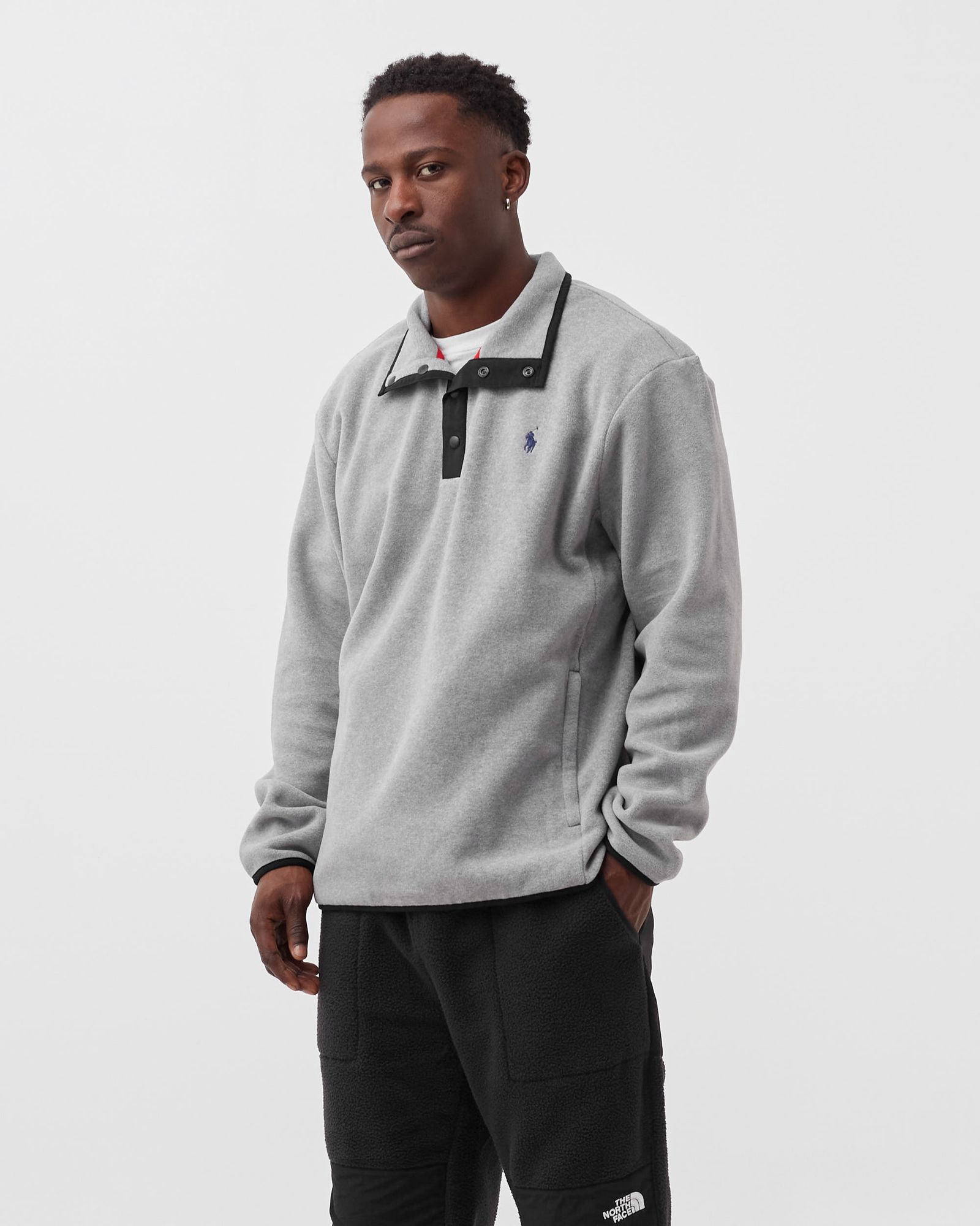 FLEECE MOCKNECK PULLOVER