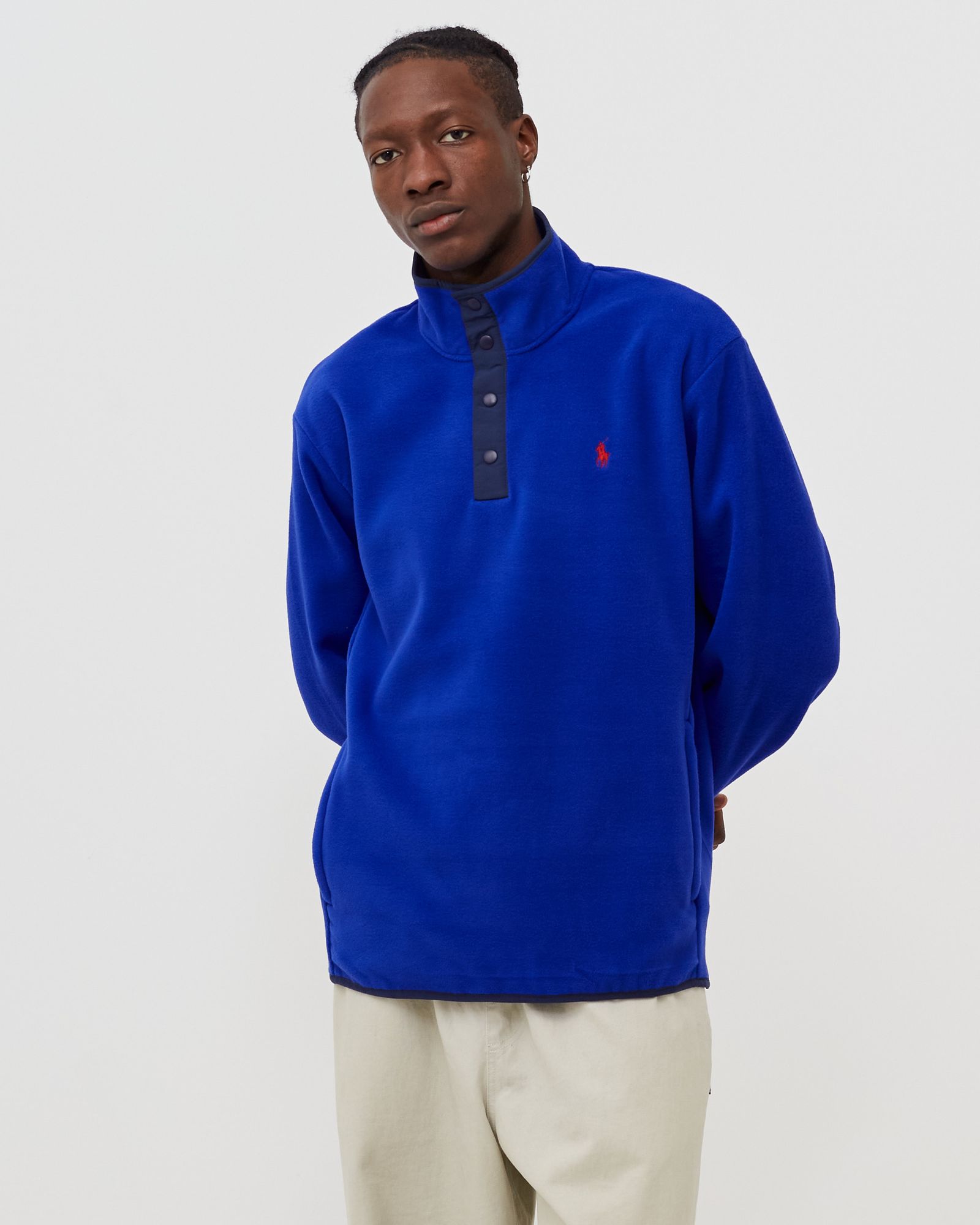 LSMOCKM1-L/S FLEECE PULLOVER