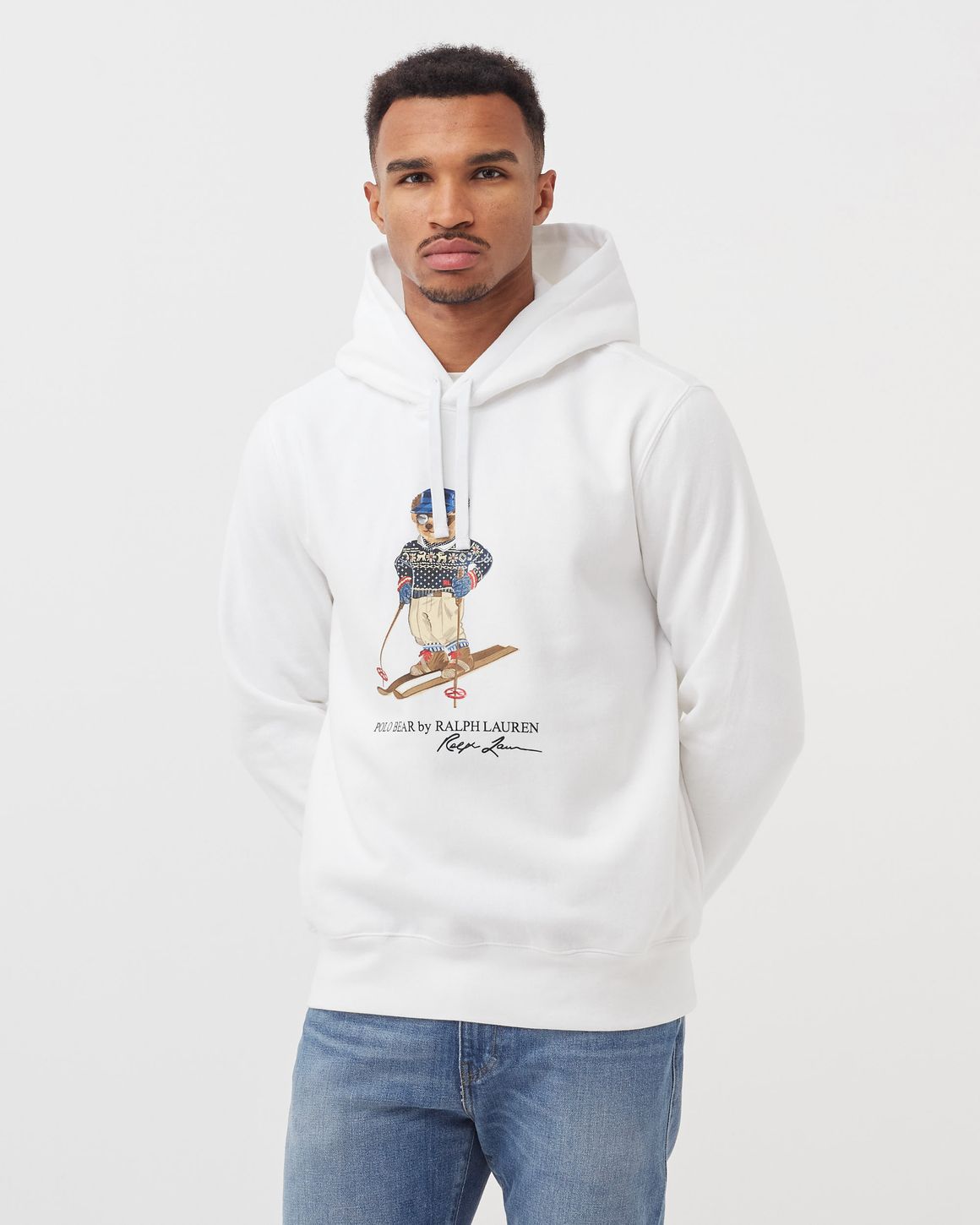 Polo bear hoodie white sale