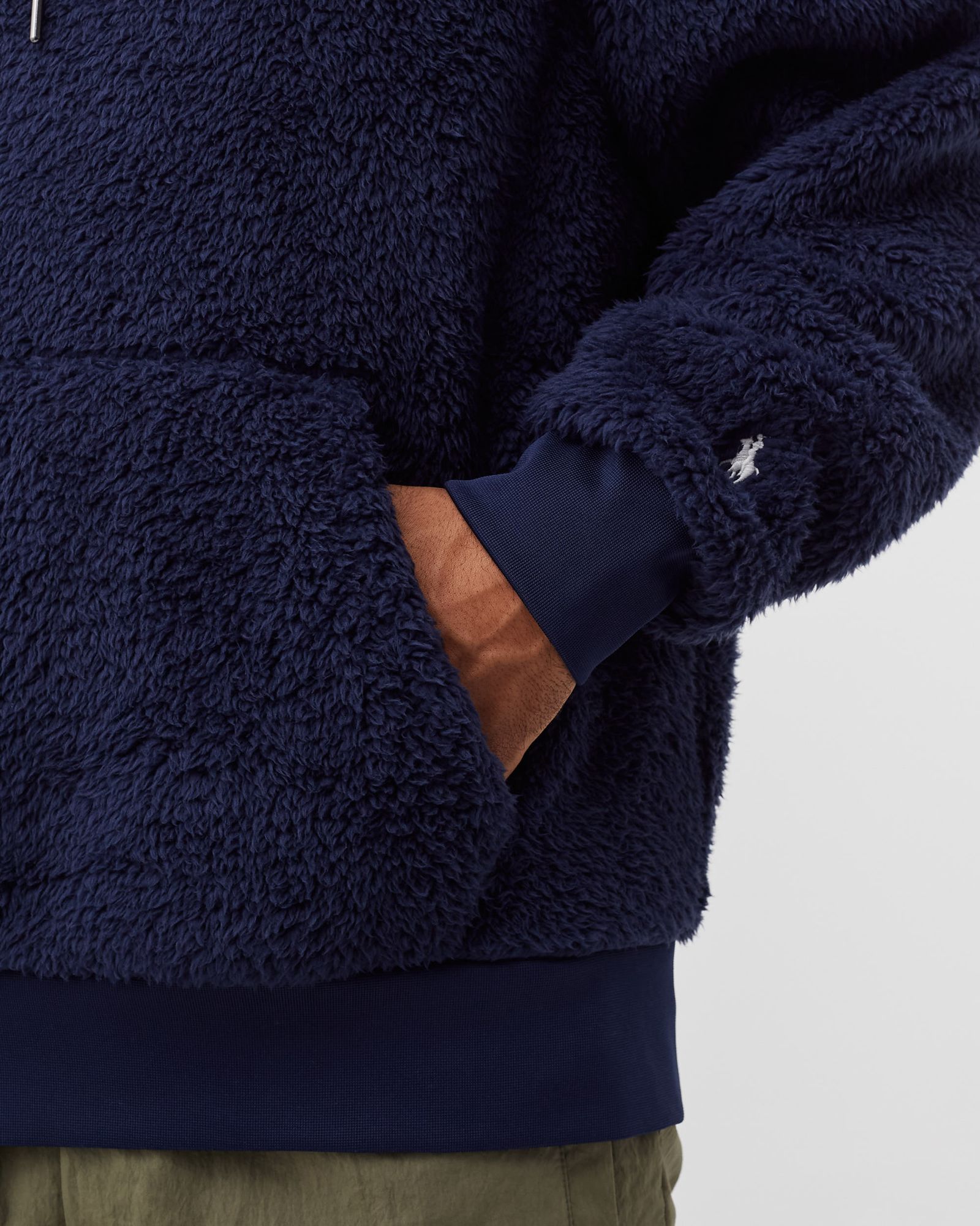 BORG FLEECE POPOVER HOODIE