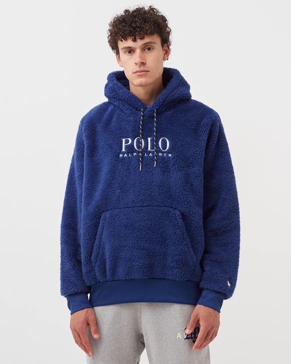 Fleece polo hoodie best sale