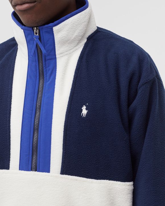 Polo Ralph Lauren VINTAGE HALF-ZIP FLEECE SWEATSHIRT Blue - CRUISE NAVY  MULTI