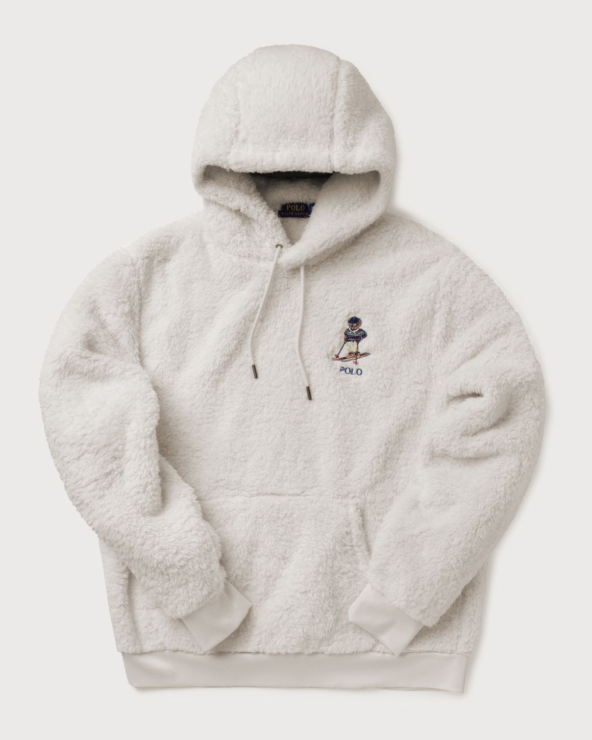 Polo Ralph Lauren BORG FLEECE POPOVER HOODIE White BSTN Store