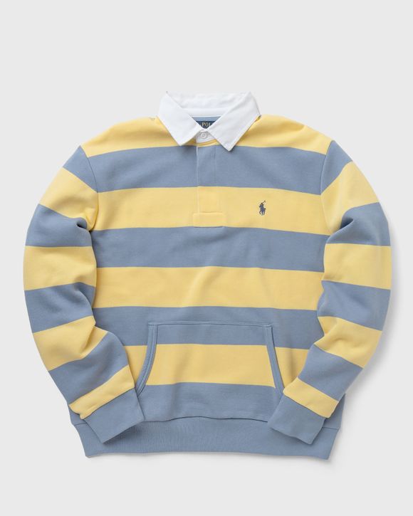 Polo Ralph Lauren LONGSLEEVE RUGBY SWEATSHIRT Blue Yellow EMPIRE YELLOW CHANNEL BLUE