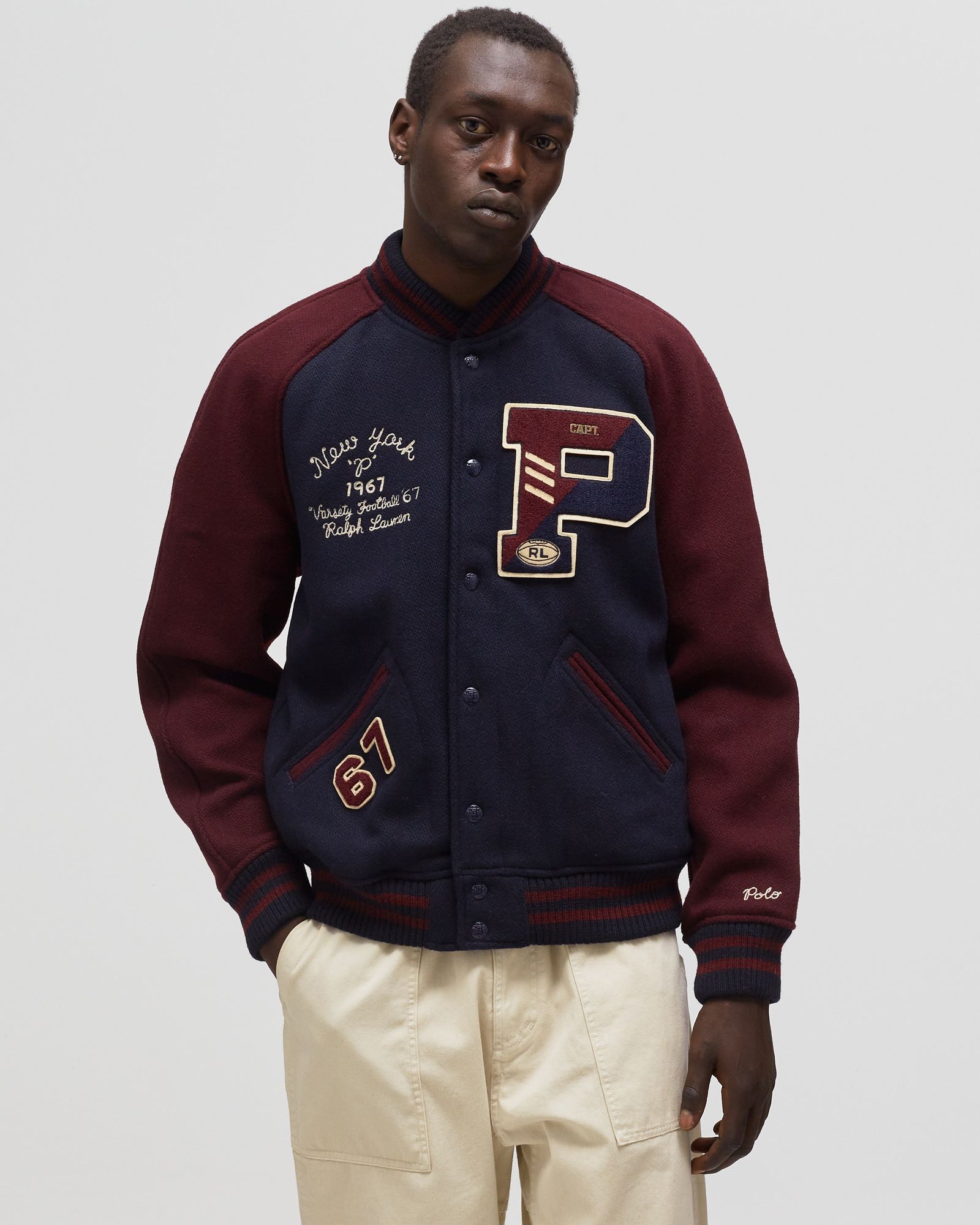 VARSITY LINED BOMBER JACKET