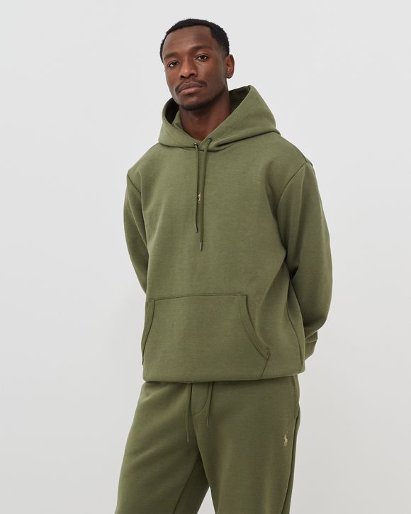 Olive green men's polo ralph lauren sweatpants and hoodie hot sale