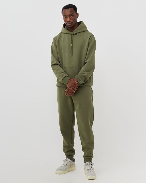 Olive green hooded outlet sweatshirt