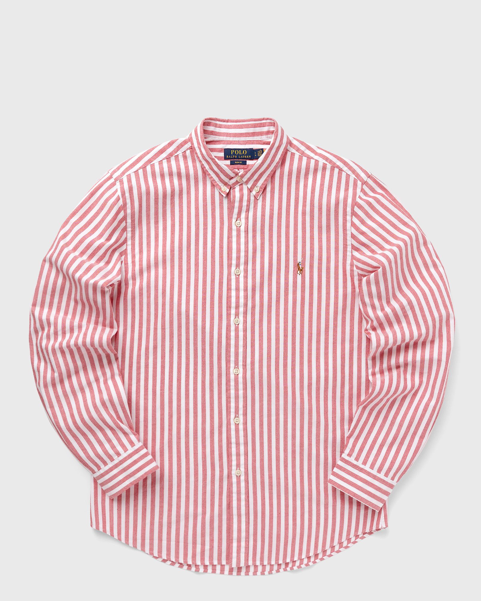 Polo Ralph Lauren - long sleeve-sport shirt men longsleeves red|white in größe:s