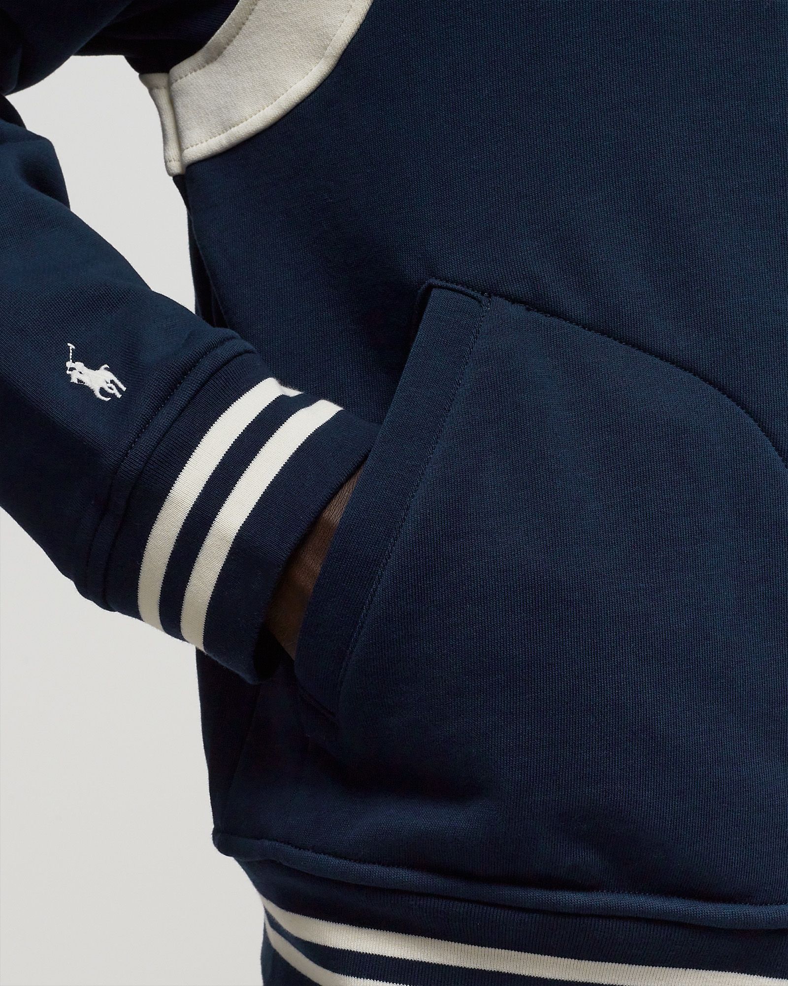 BASEBLHOODM1-L/S HOODED BASEBALL JACKET