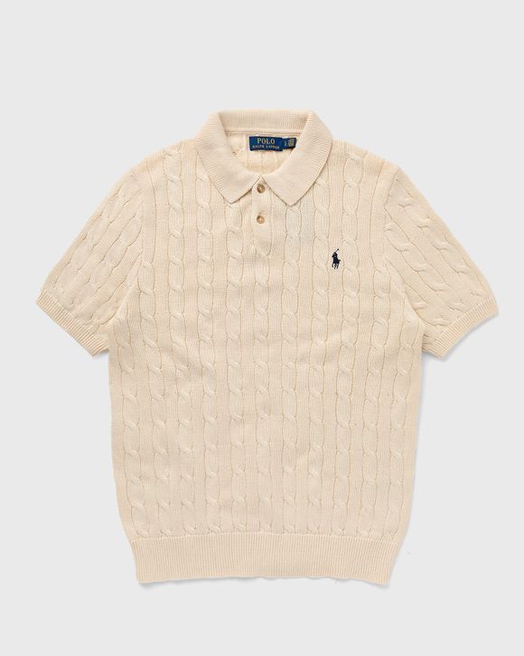 BSTN Brand Warmup Waffle Light Polo Shirt Beige