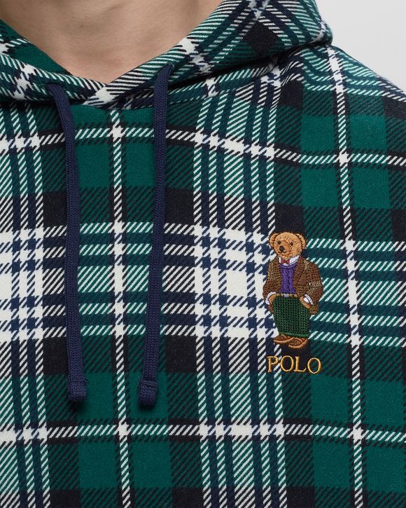 Polo bear best sale tartan fleece hoodie