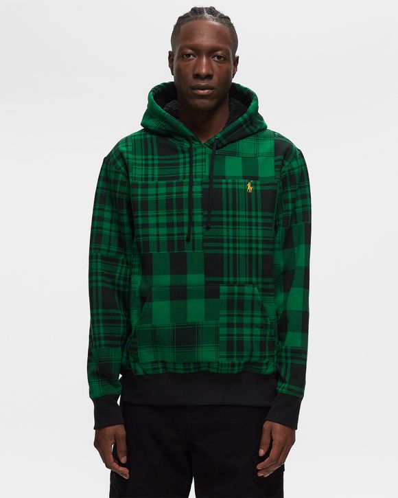 Green and cheap black checkered hoodie