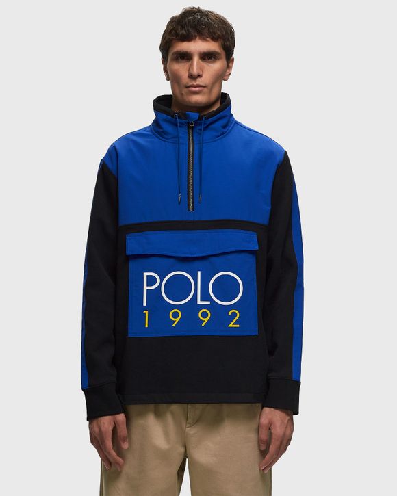 Polo Ralph Lauren LONG SLEEVE-HALF ZIP Black/Blue | BSTN Store