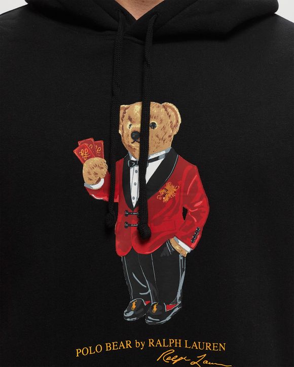 Mens polo hoodie sale with bear