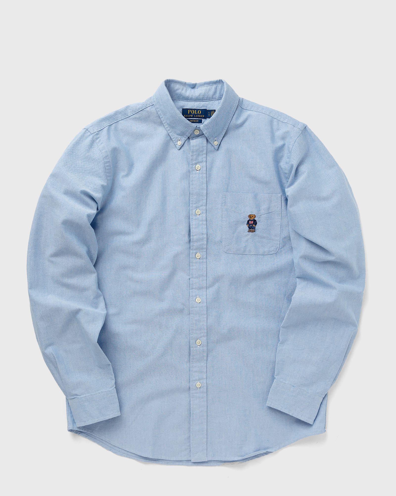 Polo Ralph Lauren - long sleeve-sport shirt men longsleeves blue in größe:l