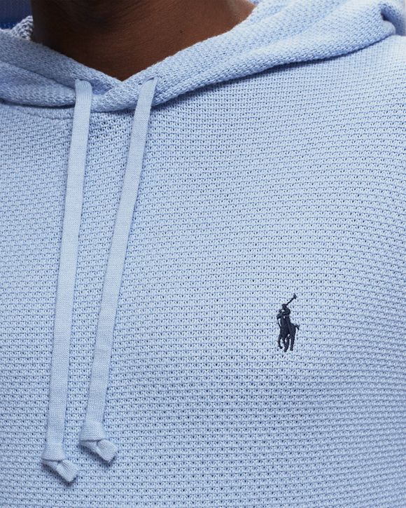 Blue polo zip online up hoodie