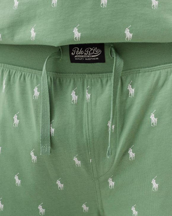 Polo Ralph Lauren ALL OVER PONY SLEEP PANT Green BSTN Store