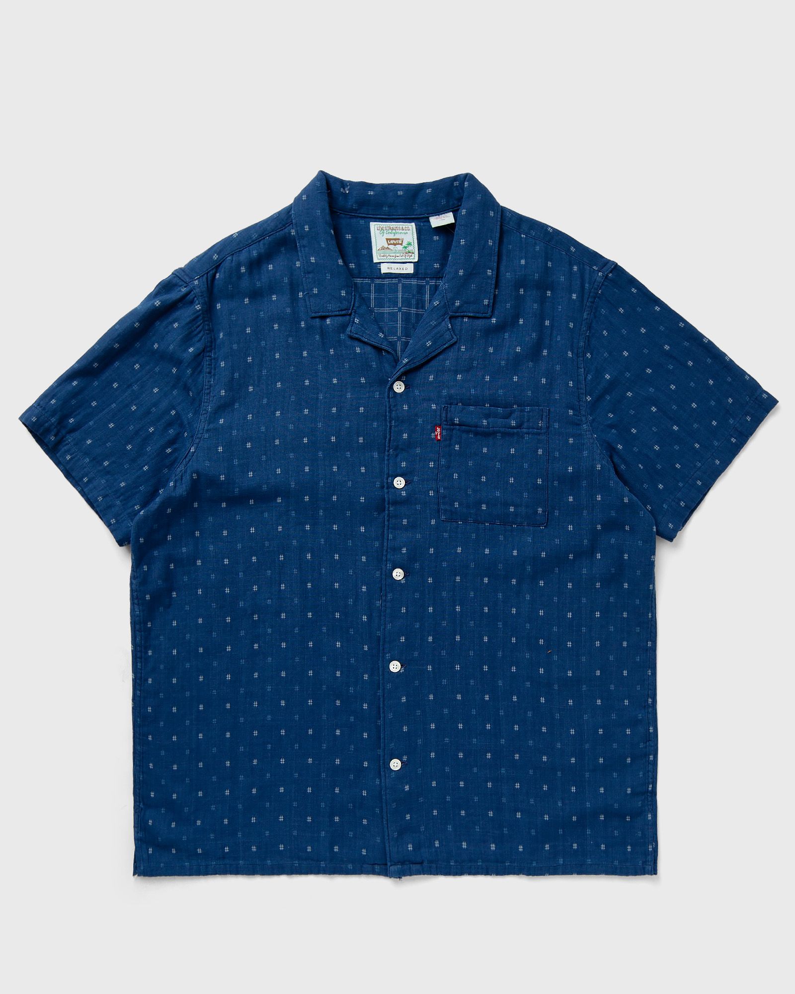 Levis - the sunset camp shirt men shortsleeves blue in größe:xl