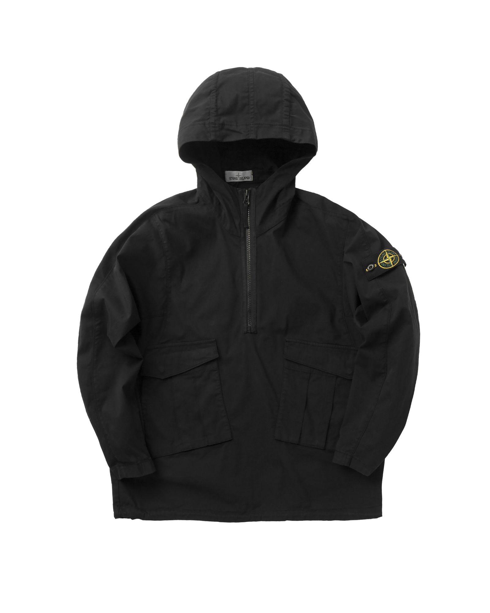 QUARTER ZIP POPOVER HOODED SMOCK