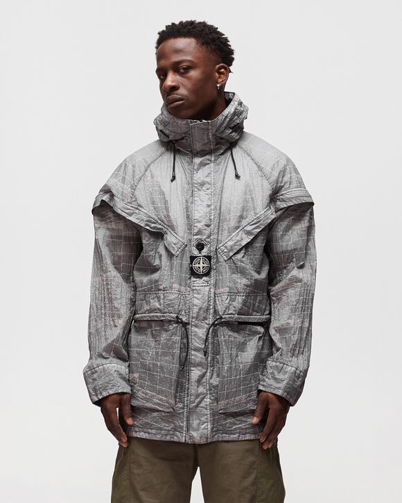 Stone Island REFLECTIVE GRID ON LAMY-TC PARKA Grey - PELTRO