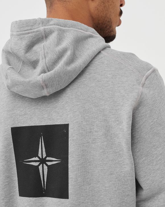 Stone Island Stencil Hoodie Grey POLVERE MELANGE