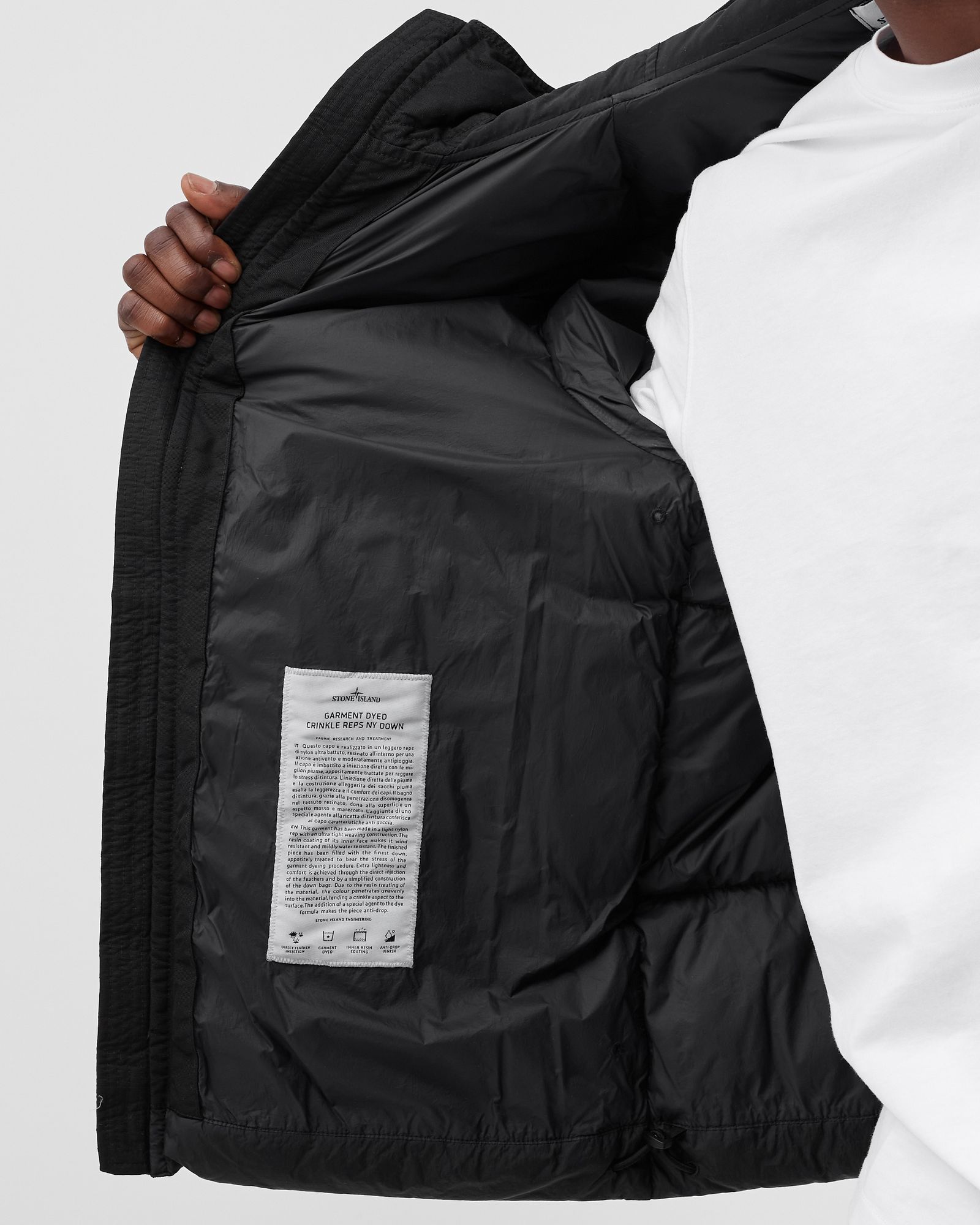 Stone Island GARMENT DYED CRINKLE REPS NY DOWN-TC JACKET