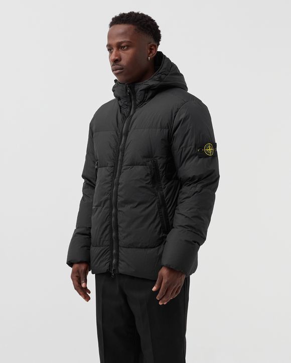 Stone Island GARMENT DYED CRINKLE REPS NY DOWN TC JACKET Black NERO