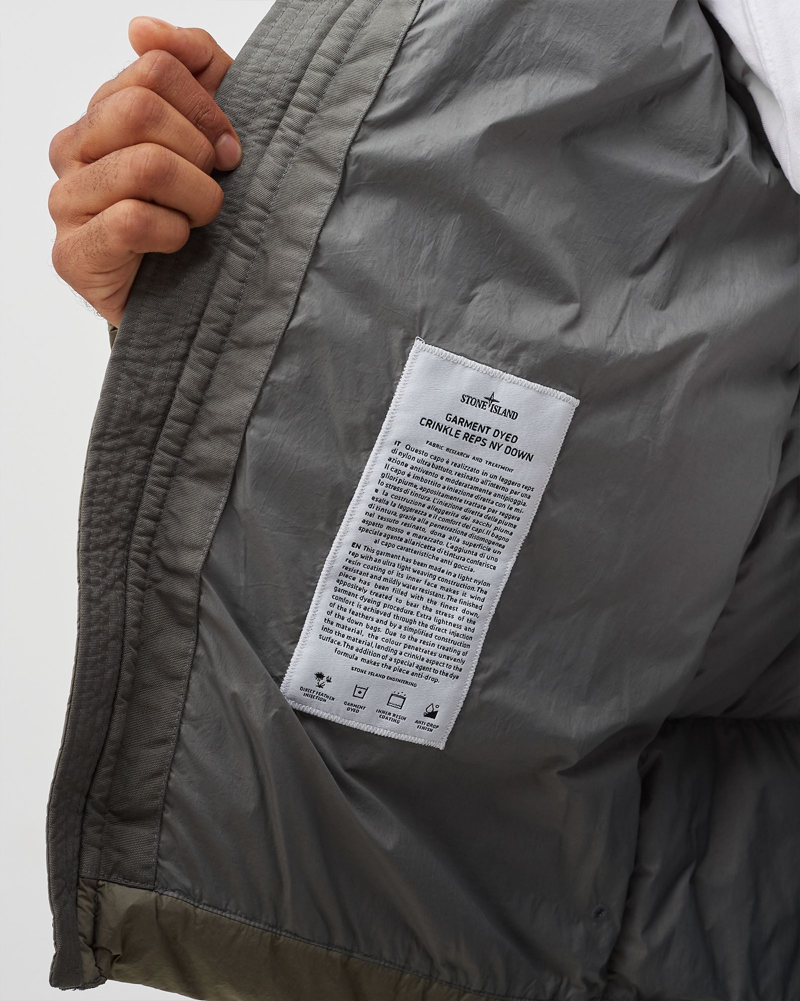 GARMENT DYED CRINKLE REPS NY DOWN JACKET 