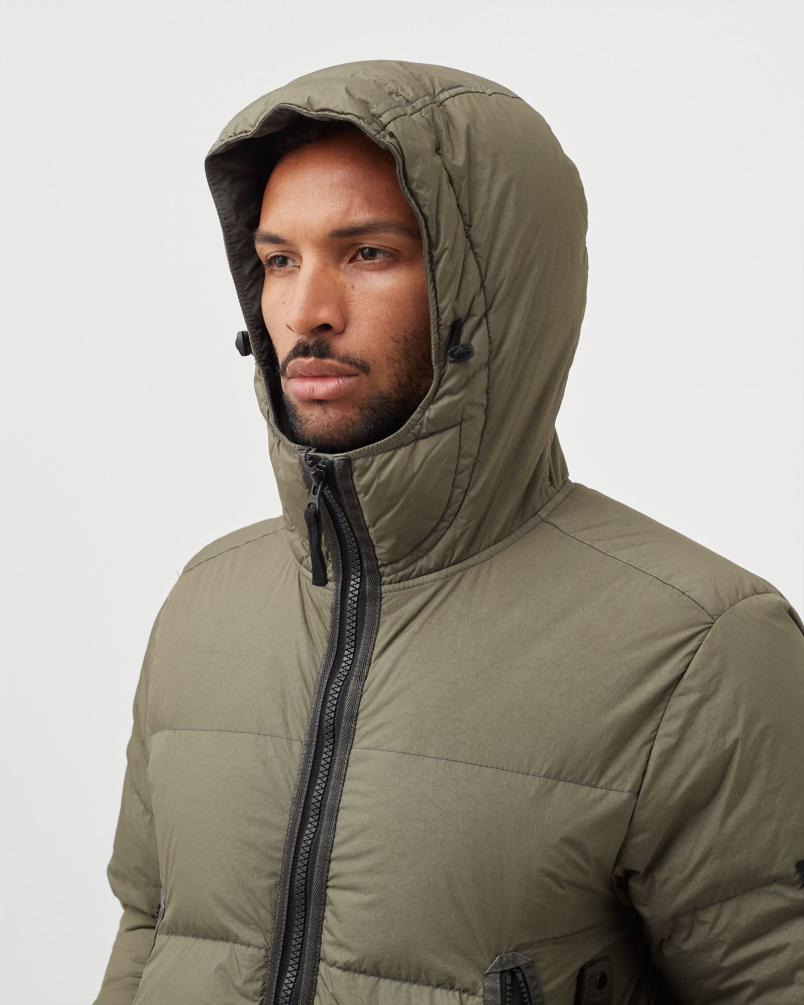 ジャケット・アウター STONE  CRINKLE REPS R-NY DOWN Stone Island - BLACK DOWN JACKET GARMENT DYED CRINKLE REPS R