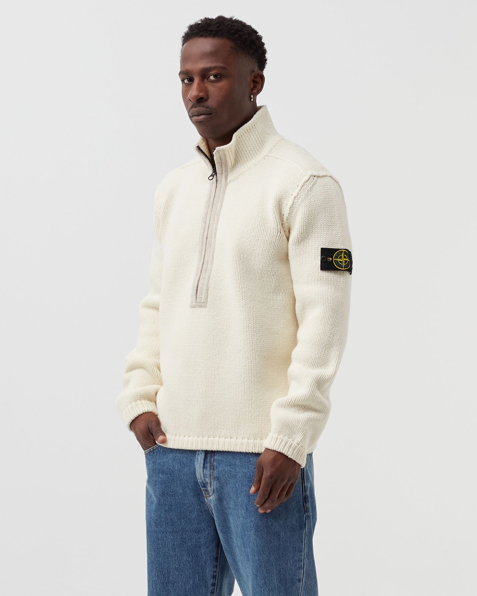 LAMBSWOOL WITH FABRIC DETAILS SWEATER