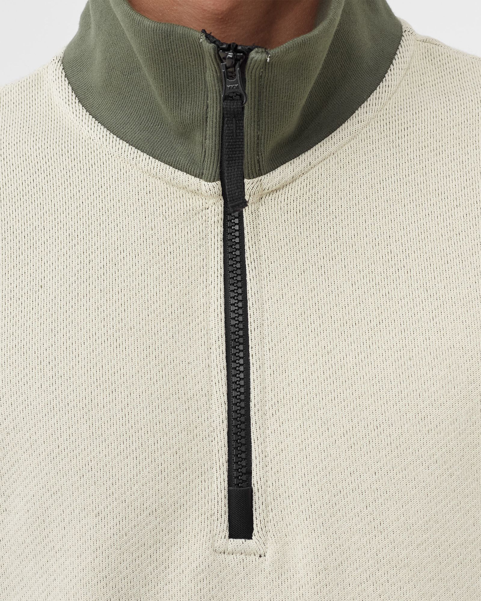 DIAGONAL WEAVED POLYESTER COTTON FLEECE ZIP Sweatshirt