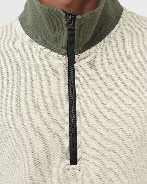 DIAGONAL WEAVED POLYESTER COTTON FLEECE ZIP Sweatshirt
