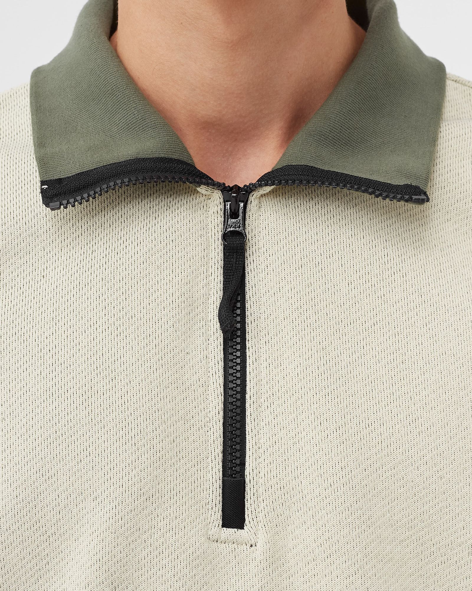 DIAGONAL WEAVED POLYESTER COTTON FLEECE ZIP Sweatshirt