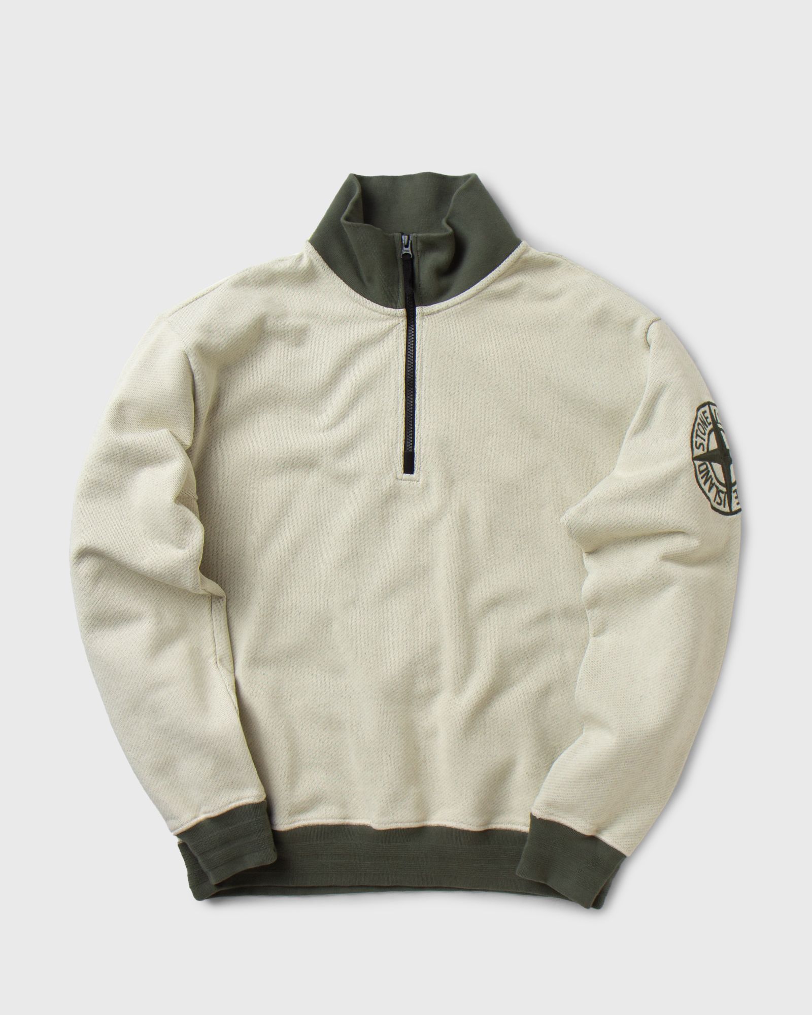 DIAGONAL WEAVED POLYESTER COTTON FLEECE ZIP Sweatshirt